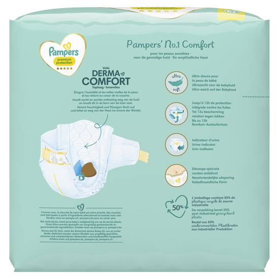 Pampers - Couches premium protection taille 1 2kg - 5kg ( 24 pièces)