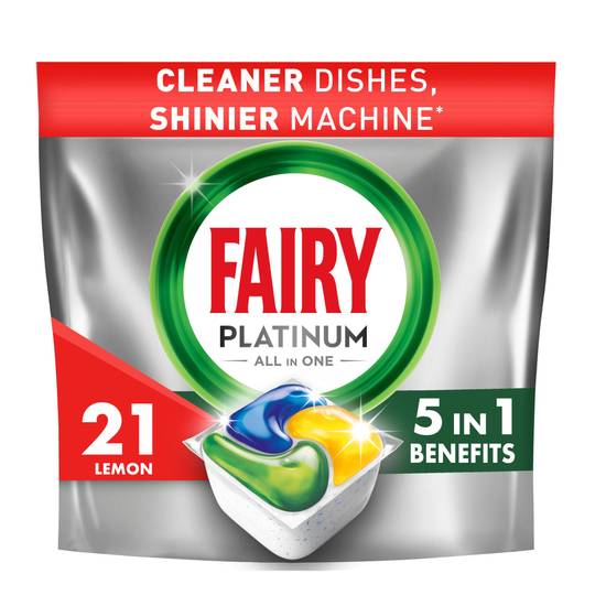 Fairy Platinum All In One Lemon Dishwasher Tablets x21