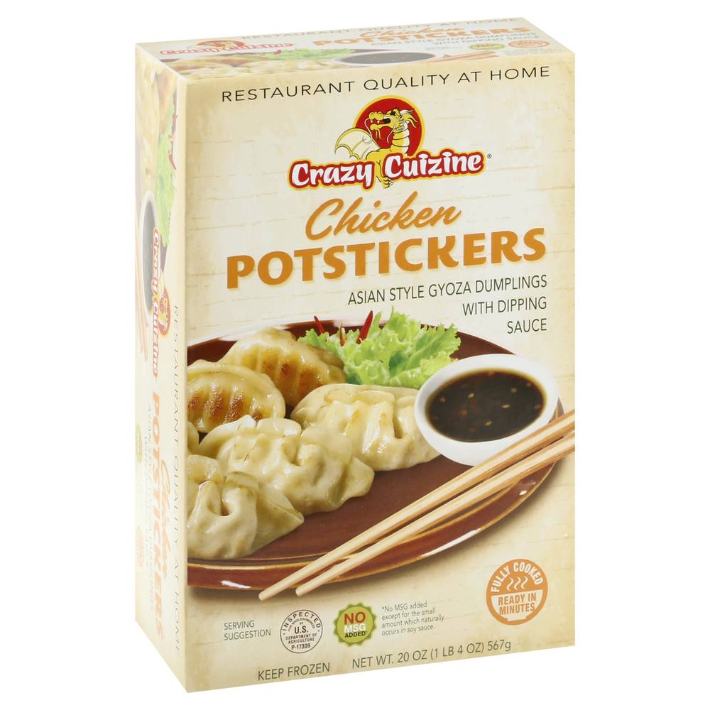 Crazy Cuizine Chicken Potstickers Asian Style Gyoza Dumplings With Dipping Sauce (20 oz)