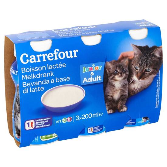 Carrefour Boisson Lactée Junior & Adult 3 x 200 ml