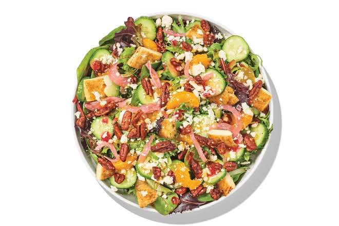 Raspberry Poppy Seed Chicken Pecan Salad