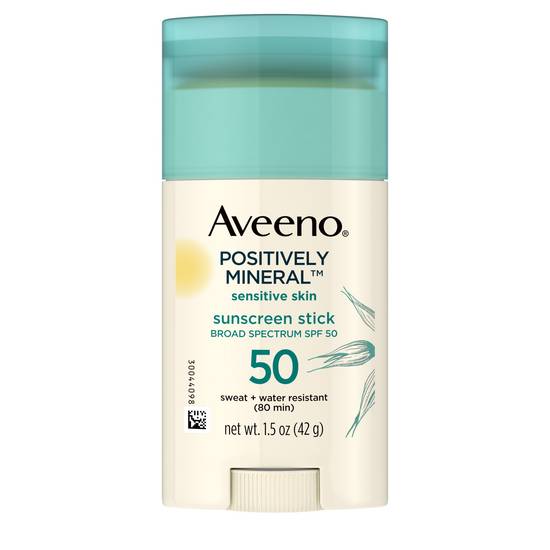 Aveeno Positively Mineral Sensitive Skin Sunscreen SPF 50 (1.5 oz)