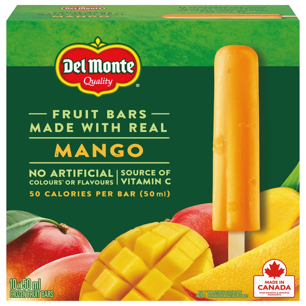 Del Monte Frozen Fruit Bars, Mango (10 x 50 g)