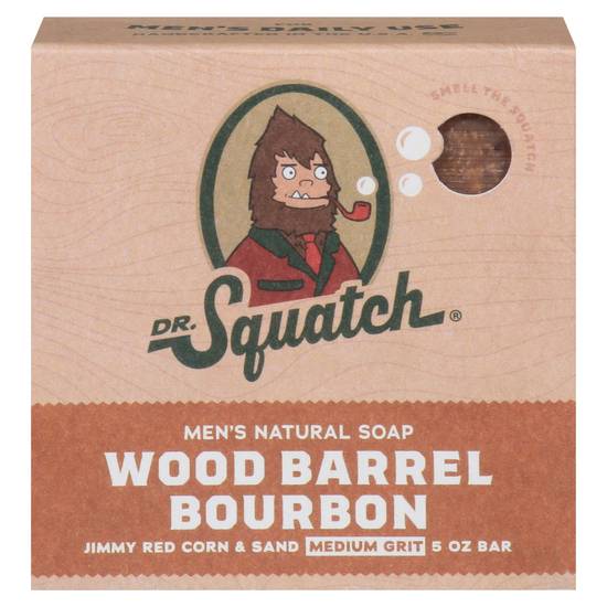 Dr. Squatch Men's Natural Wood Barrel Bourbon Soap