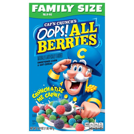 Cap'n Crunch Family Size Oops! All Berries Cereal