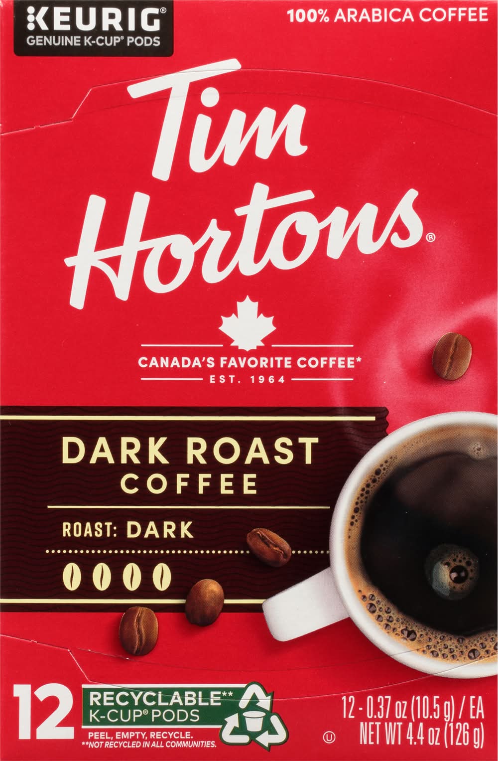Tim Hortons K-Cup Dark Roast Coffee (4.4 oz)