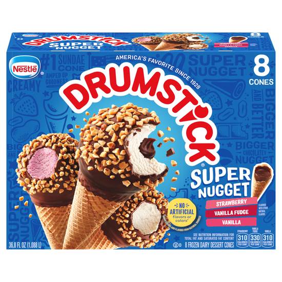 Nestlé Drumstick Super Nugget Sundae Cone (8 ct)
