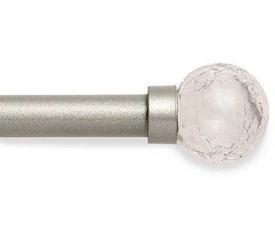 Kenney Caris Crackle Pewter Standard Decorative Window Curtain Rod