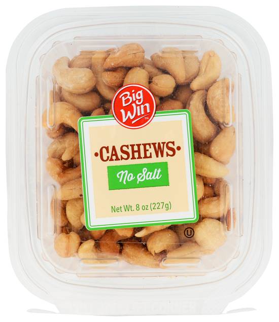 Big Win Roasted Unsalted Cashews - 8 oz