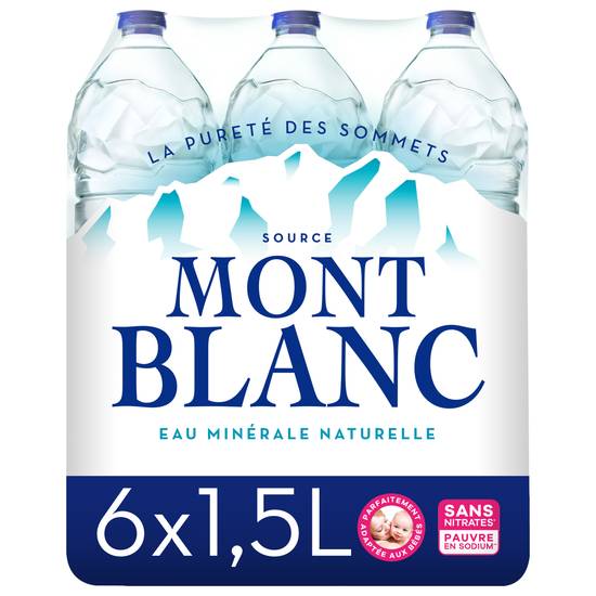Mont Blanc - Eau minérale naturelle (6 pièces, 1.5 L)