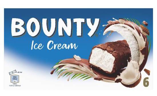 Bounty barres glacées noix de coco (6 pcs)