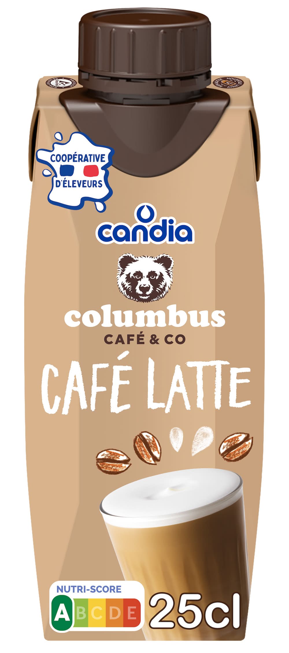 Candia - Boisson lactée café latte columbus (250ml)
