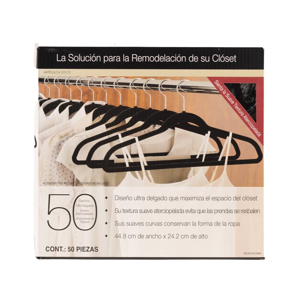 Cohesion products ganchos de terciopelo negro (50 un)