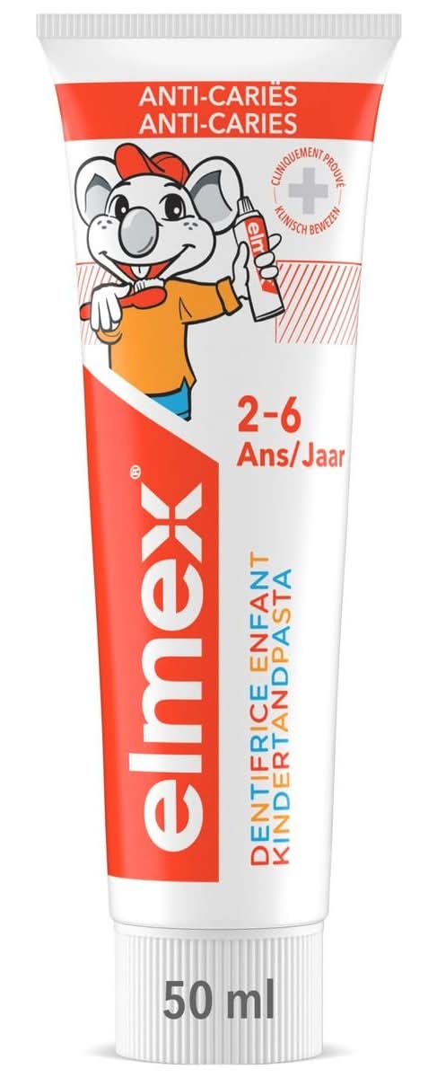 elmex Kindertandpasta 2-6 jaar met 1000 ppm fluoride 50mL
