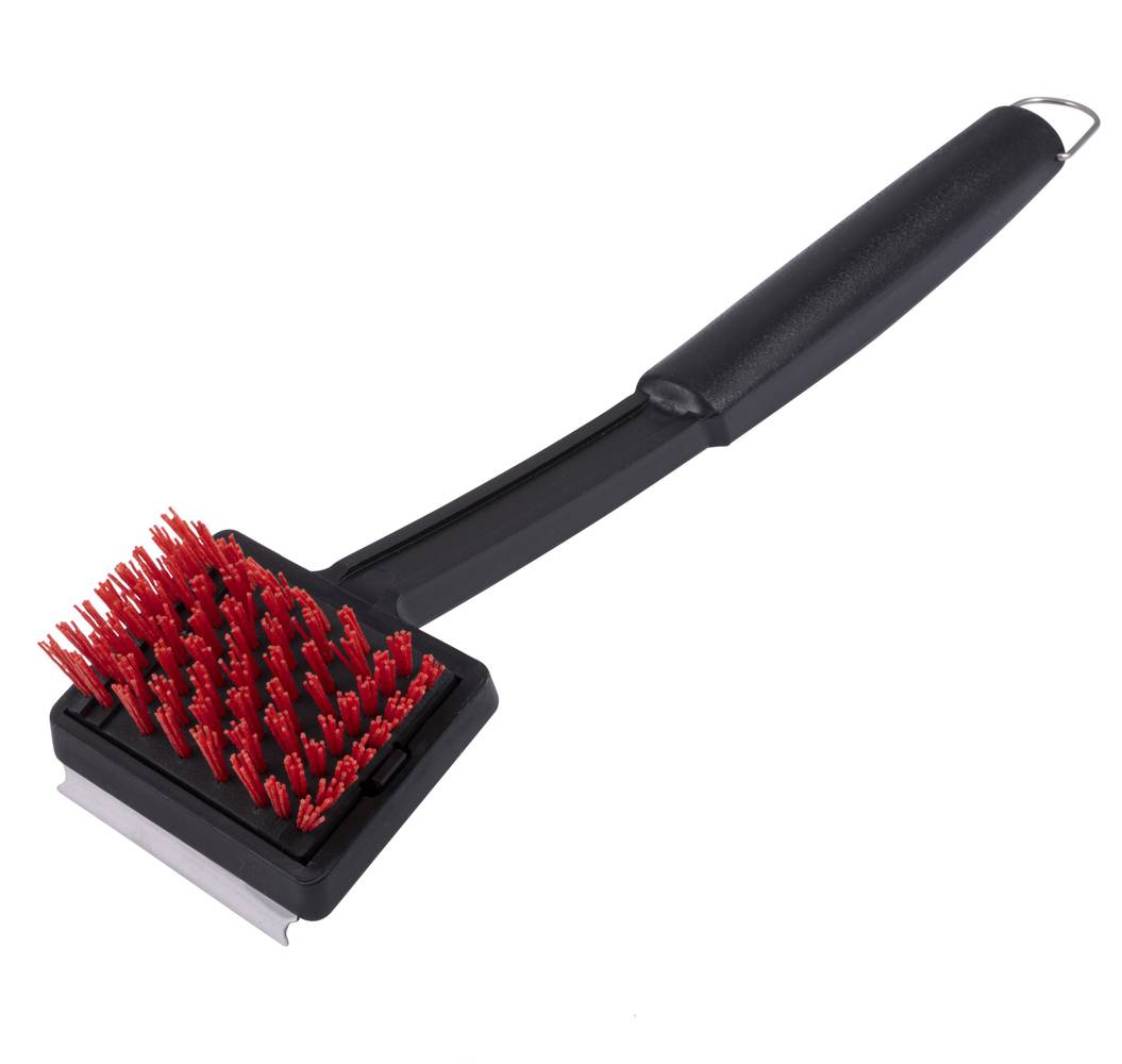 Charbroil Safer Nylon Grill brush with 7.4-in Plastic Handle with Scraper Blade | 5788937R12