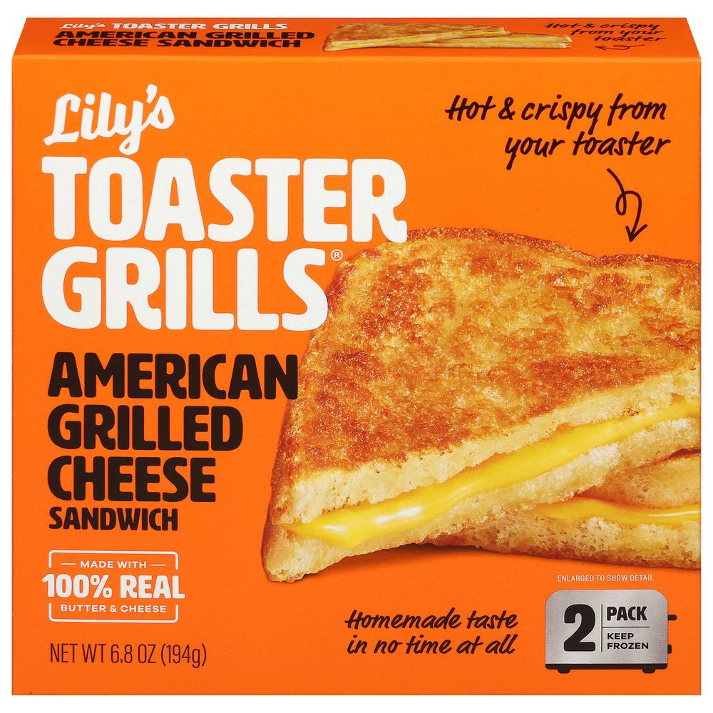 Lily's Toaster Grills Grilled American Cheese Sandwich (7.3 oz)