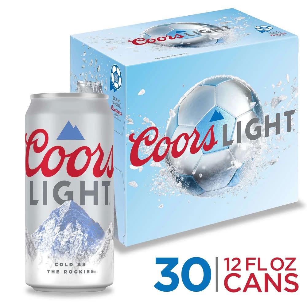 Coors Light Lager Beer (30 x 12 fl oz)