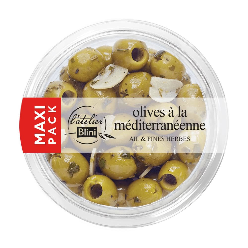 L'atelier Blini - Olives manzanilla recette à la mediterranéenne (300g)