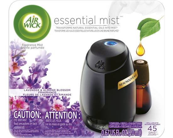 Air Wick · Diffuseur à la lavande et amandes Essential Mist (20 mL) - Essential mist kit lavender & almond blossom (20 mL)