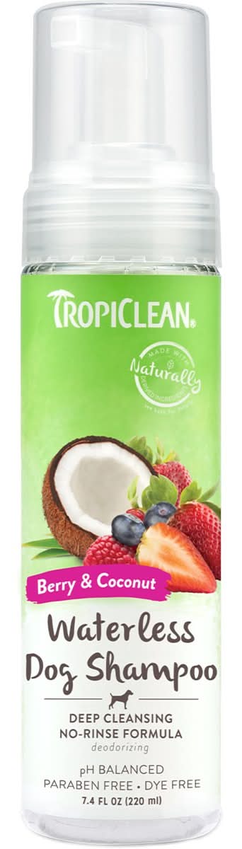 Tropiclean · Shampoo en seco, frutos rojos y coco (220 ml)