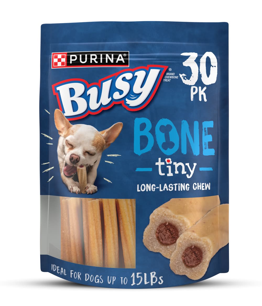 Purina Busy Tiny Long-Lasting Chew Dog Bones, Xtra Small (17 oz, 30 ct)