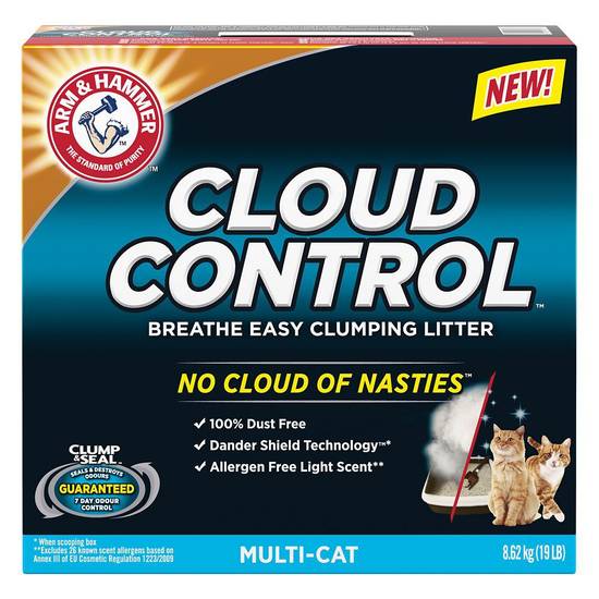 Arm & Hammer Cloud Control Cat Litter Clumping Multi-Cat (8.62 kg)