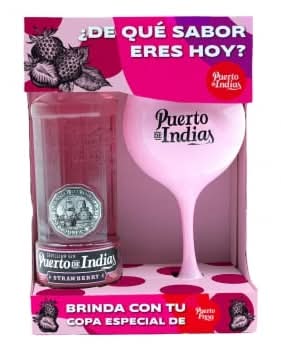 Ginebra Strawberry Puerto de Indias 70 cl.+ 1 copa
