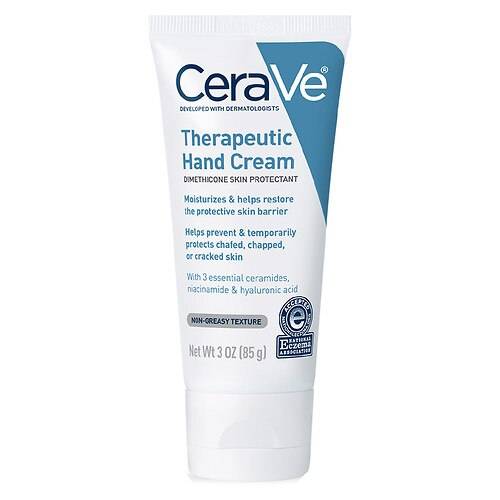 CeraVe Fragrance Free Therapeutic Hand Cream for Dry Cracked Hands with Hyaluronic Acid - 3.0 oz