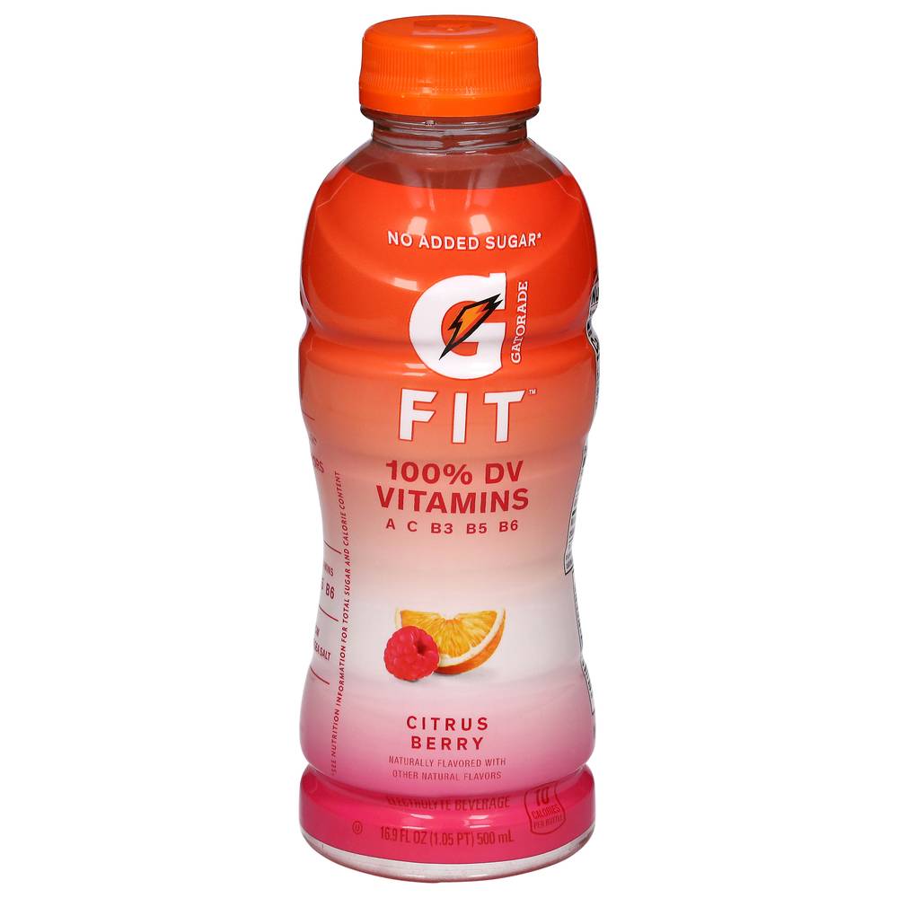 Gatorade Fit Healthy Real Hydration Electrolyte Drink, Citrus-Berry (16.9 fl oz)