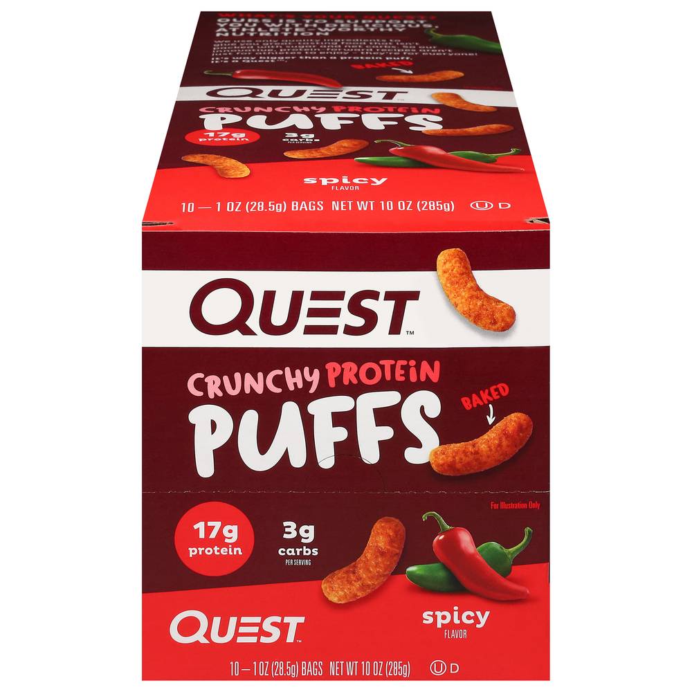 Quest Crunchy Protein Puffs, Spicy (10 oz, 10 ct)