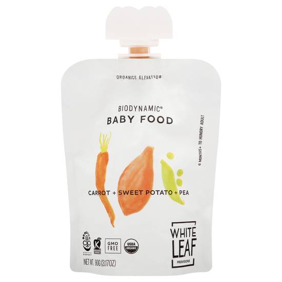 White Leaf Provisions Carrot Sweet Potato & Pea Baby Food (3.2 oz)