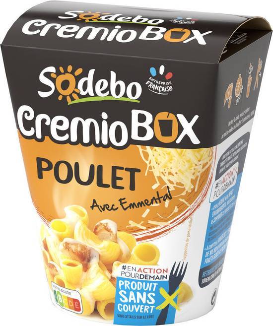 Sodebo box pâtes poulet crème