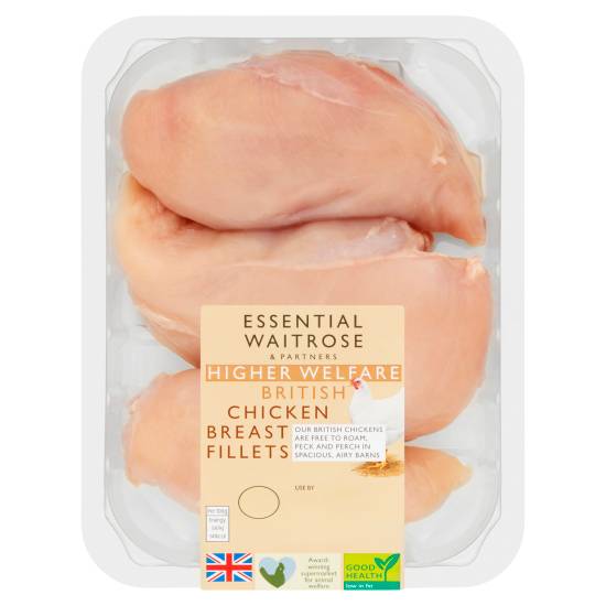 Essential Waitrose & Partners Higher Welfare British Chicken Breast Fillets