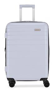 Bond Street Panoramic 26.5 Hardside Suitcase, 8-Wheeled Spinner, TSA Checkpoint Friendly, Silver (HLG7524BS-SILVER)