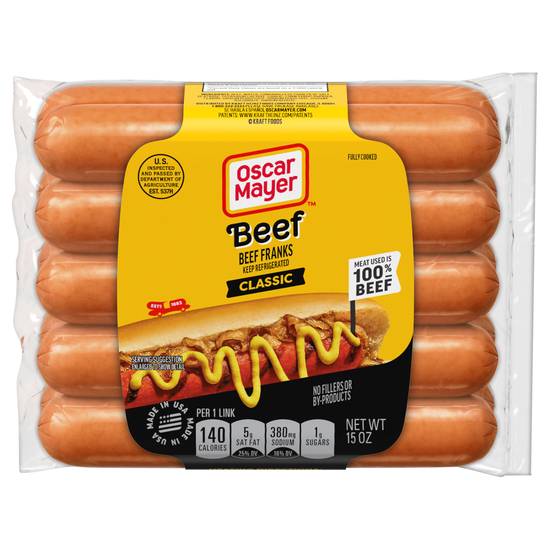 Oscar Mayer Original Classic Beef Franks Hot Dogs (10 ct)