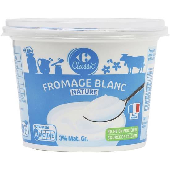 Carrefour Classic' - Fromage blanc nature