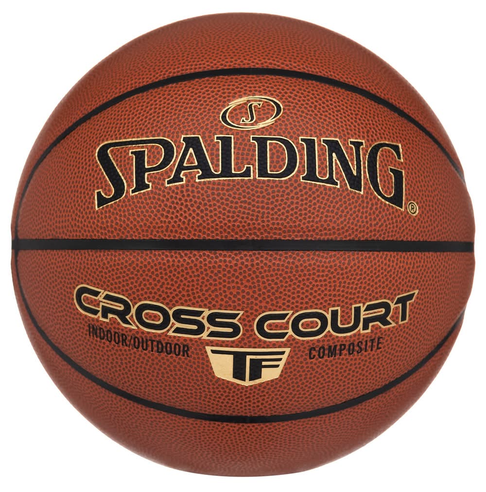 Spalding Cross Court Official Basketball (Dark Amber/Black Logo, 29.5 inches)