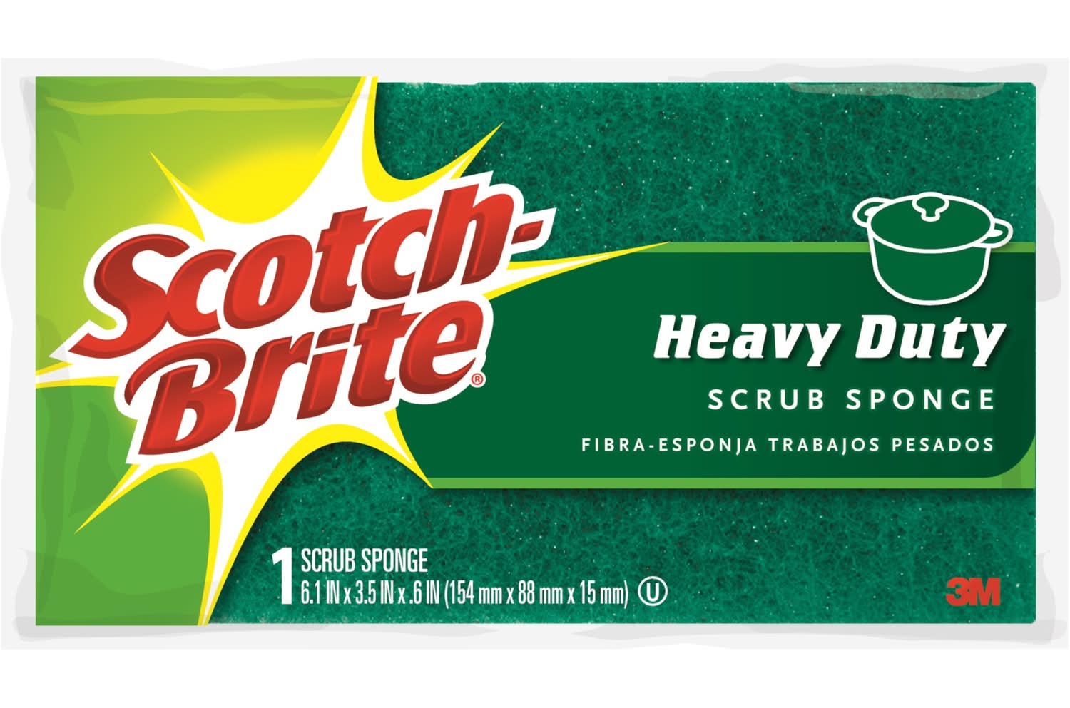 Scotch-Brite Heavy Duty Sponge For Household 4.5 In. L 1 Pk