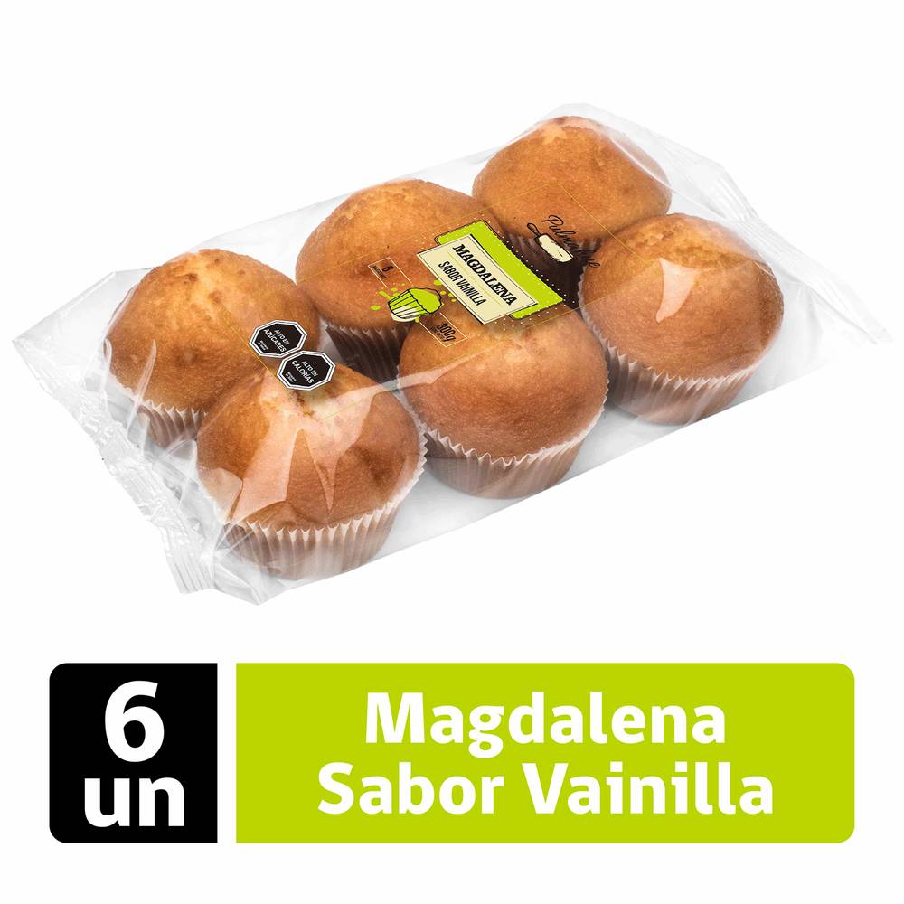 Pulmahue magdalenas sabor vainilla (6 un)