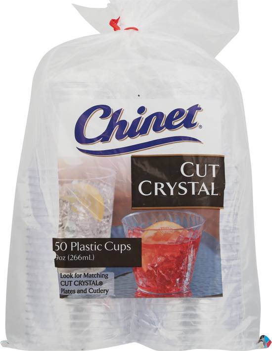 Chinet 9 oz Cut Crystal Plastic Cups (50 ct)