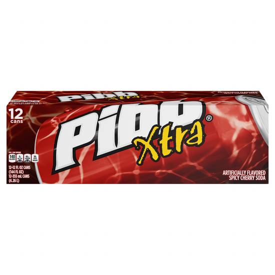 Pibb Xtra Spicy Cherry Soda (12 ct, 12 fl oz)