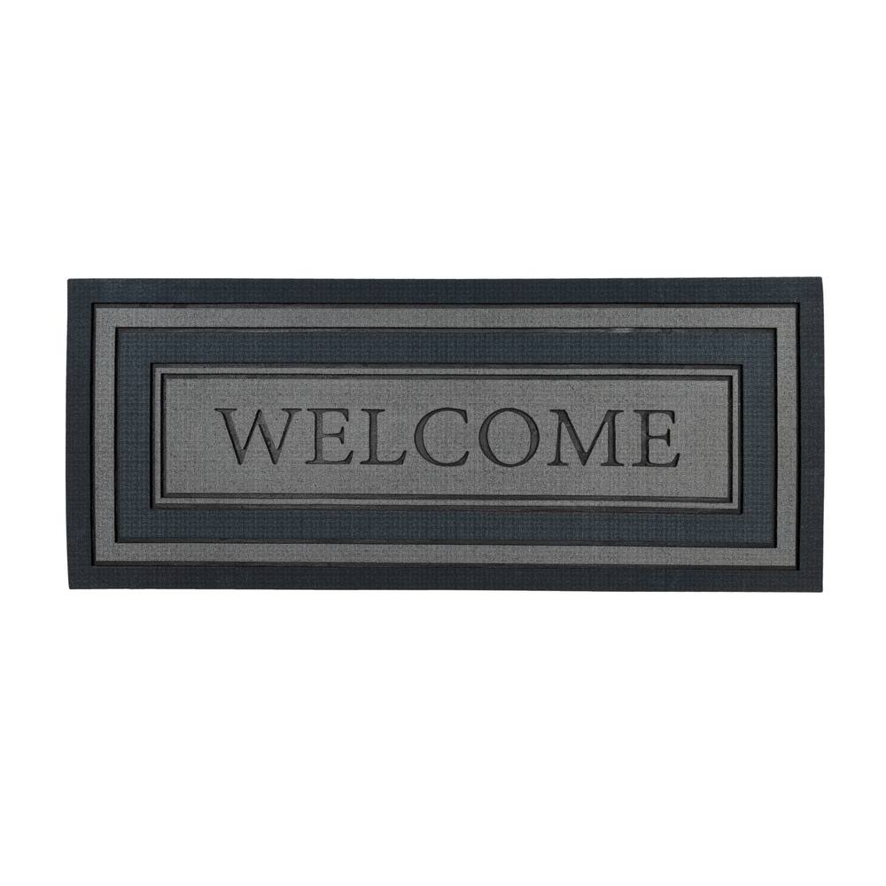 allen + roth 2-ft x 4-ft Gray Polyester Rectangular Outdoor Decorative Door Mat | F067 19763 195047