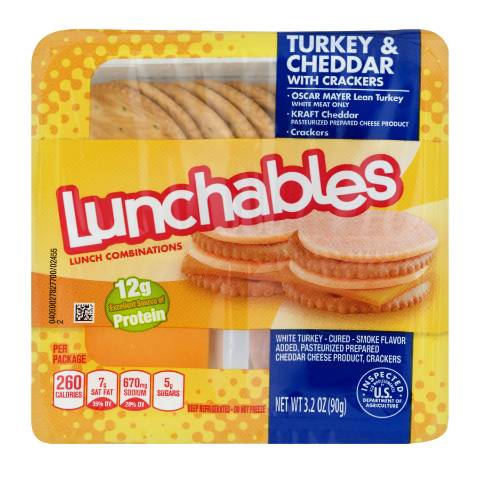 Turkey & Cheddar Cheese with Crackers Lunchables 3.2oz