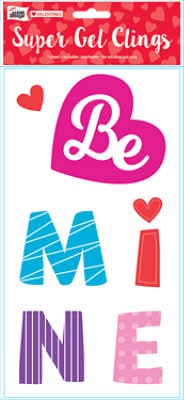 Mello Smello Valentines Be Mine Gel Cling 5.5 X 12 Inch - Each