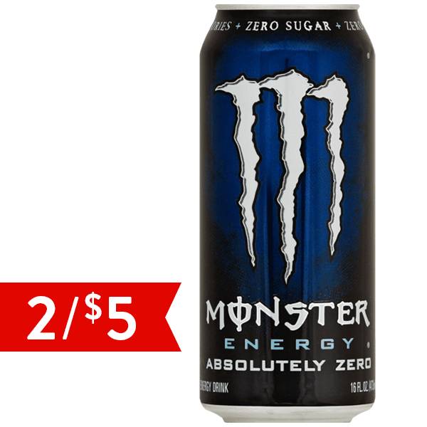 Monster Zero Sugar Energy Drink 16oz