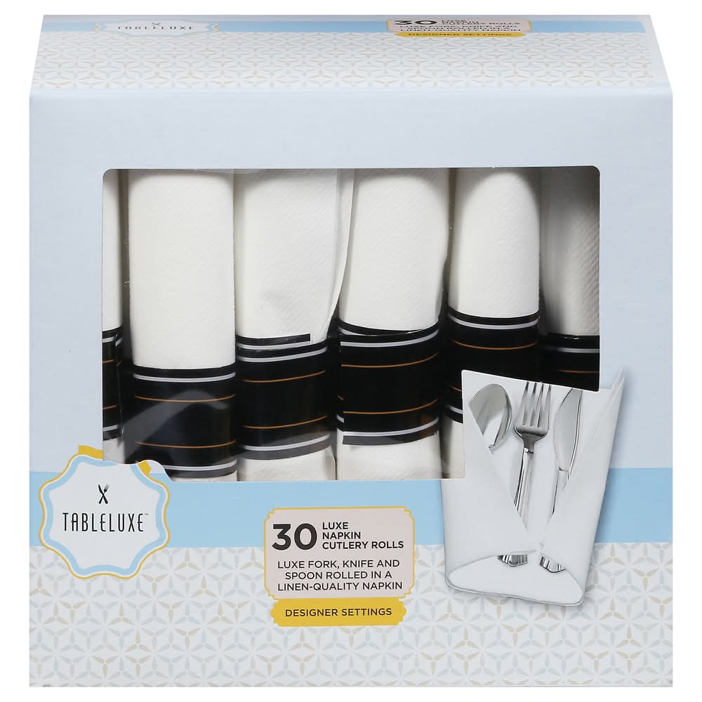 Tableluxe Designer Settings Napkin Cutlery Rolls (2.33 lbs)