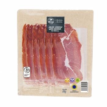 Jamón serrano gran reserva en lonchas El Mercado sin gluten y sin lactosa 90 g