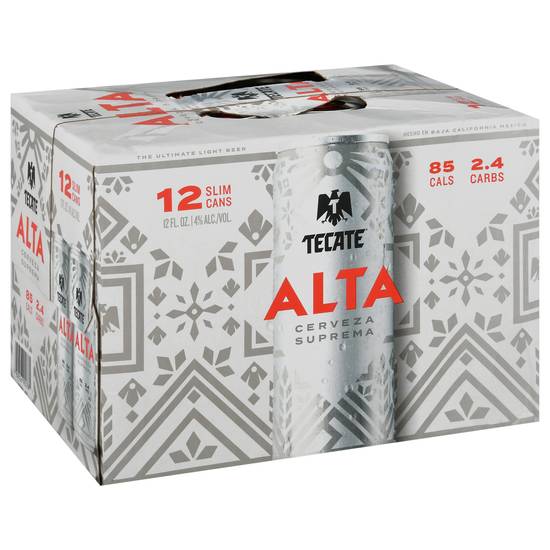 Tecate Alta Cerveza Suprema Lager Beer (12 ct, 12 fl oz)