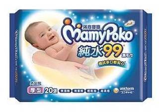 滿意寶寶溫和純水濕巾20P外出包-5510156