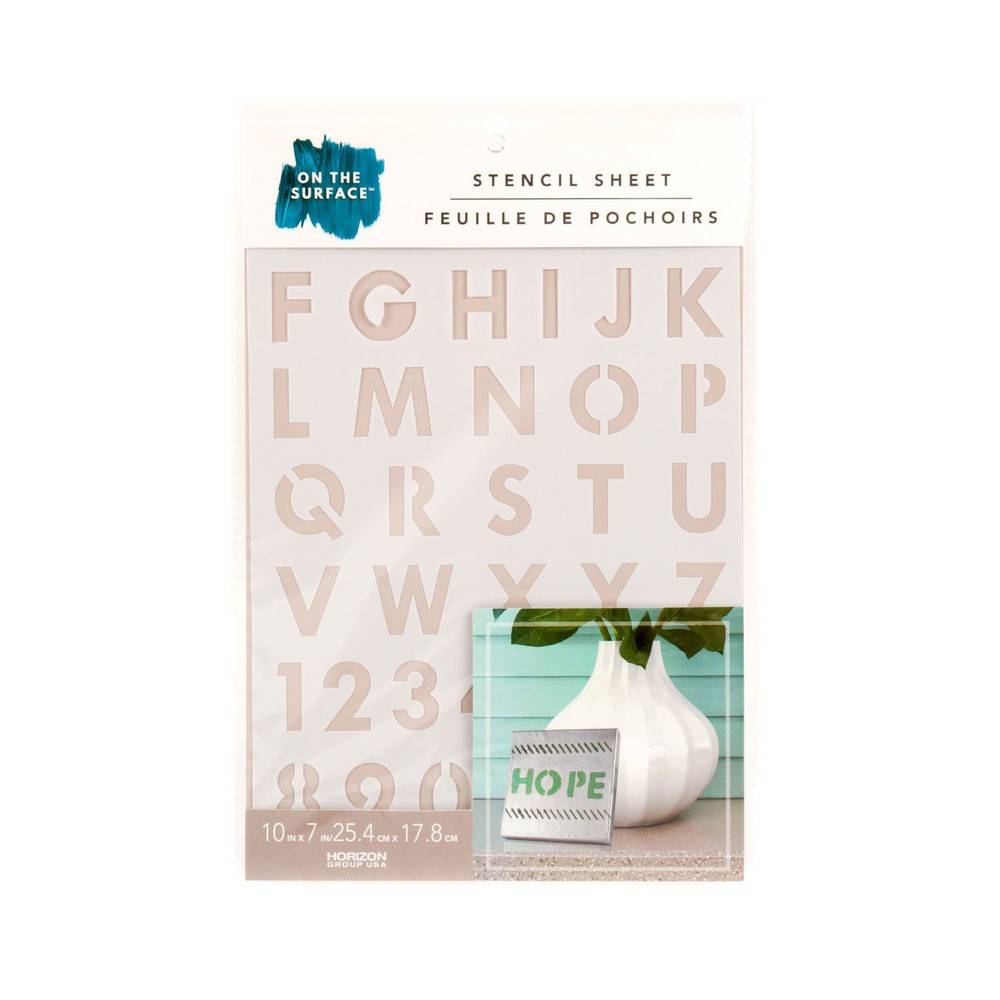 On The Surface Alphabet Stencil Sheet Delivery Near Me Order Online